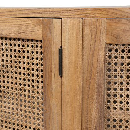 CDT6768 2.1m Sideboard Unit - Natural with Rattan Doors