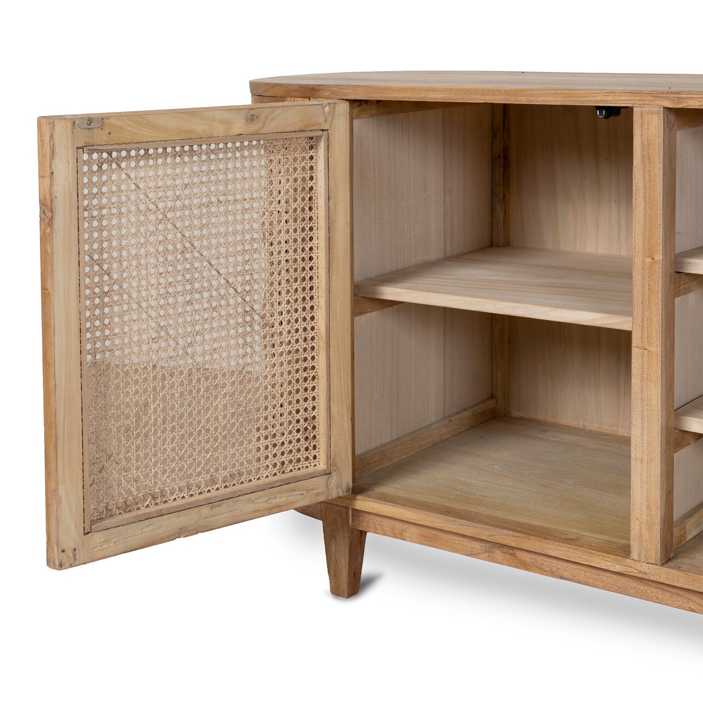 CDT6768 2.1m Sideboard Unit - Natural with Rattan Doors