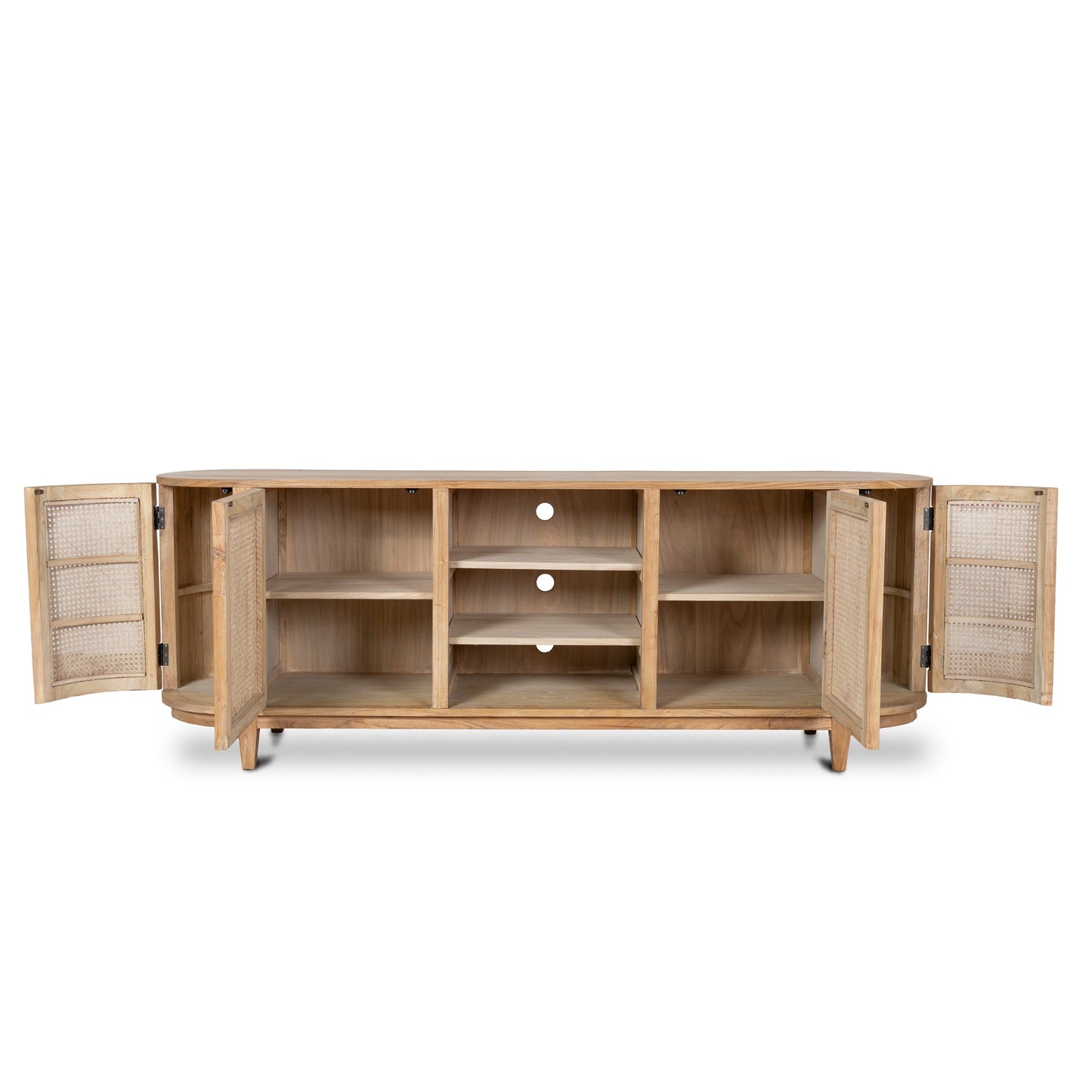 CDT6768 2.1m Sideboard Unit - Natural with Rattan Doors