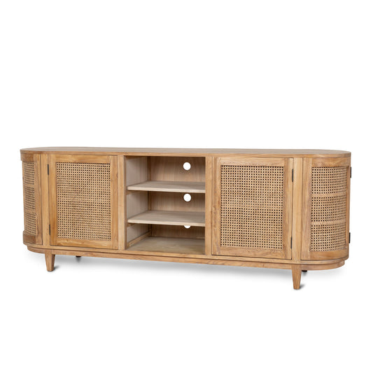 CDT6768 2.1m Sideboard Unit - Natural with Rattan Doors