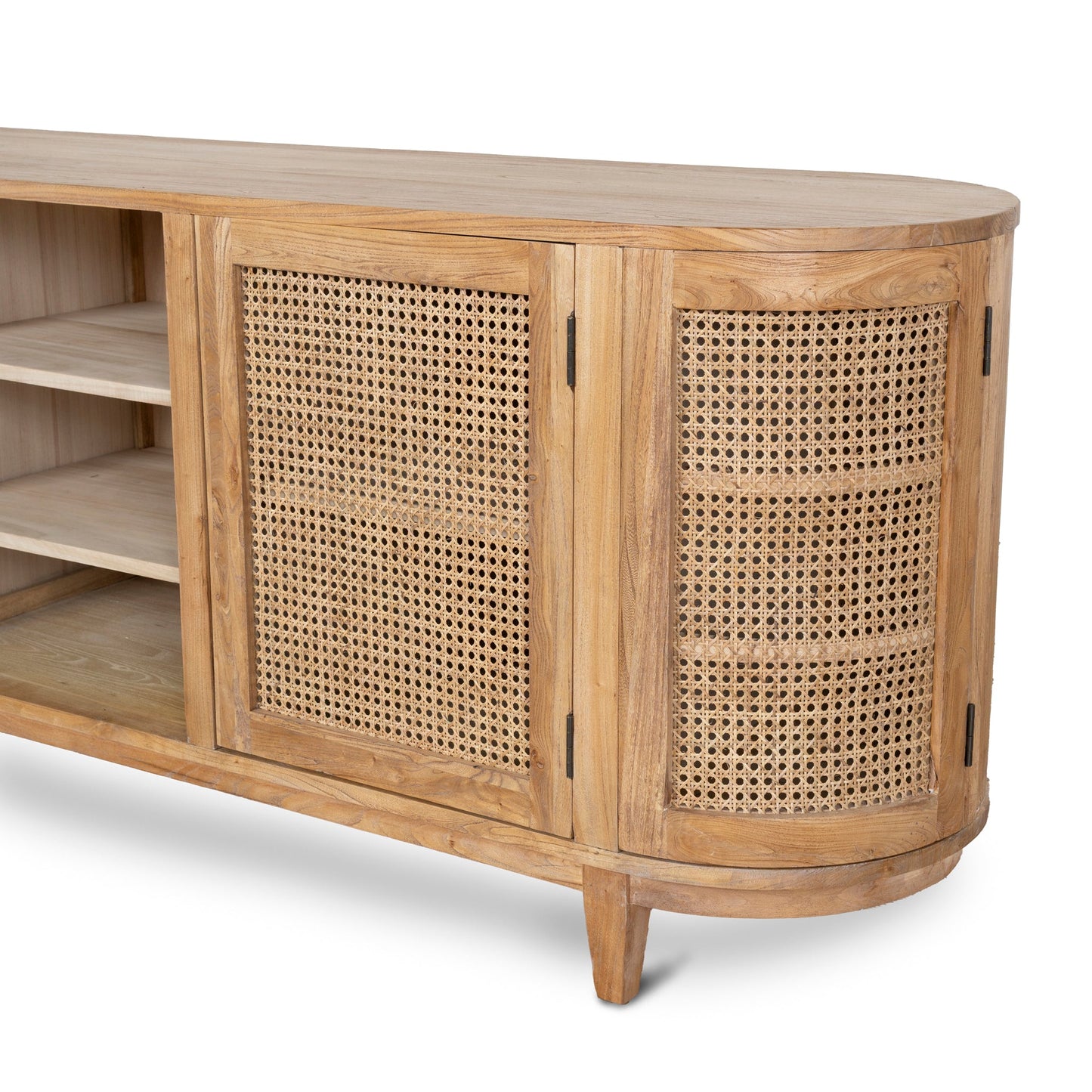 CDT6768 2.1m Sideboard Unit - Natural with Rattan Doors