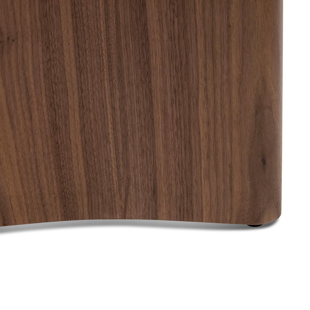 Ex Display - Benton 1.5m Round Glass Dining Table - Walnut