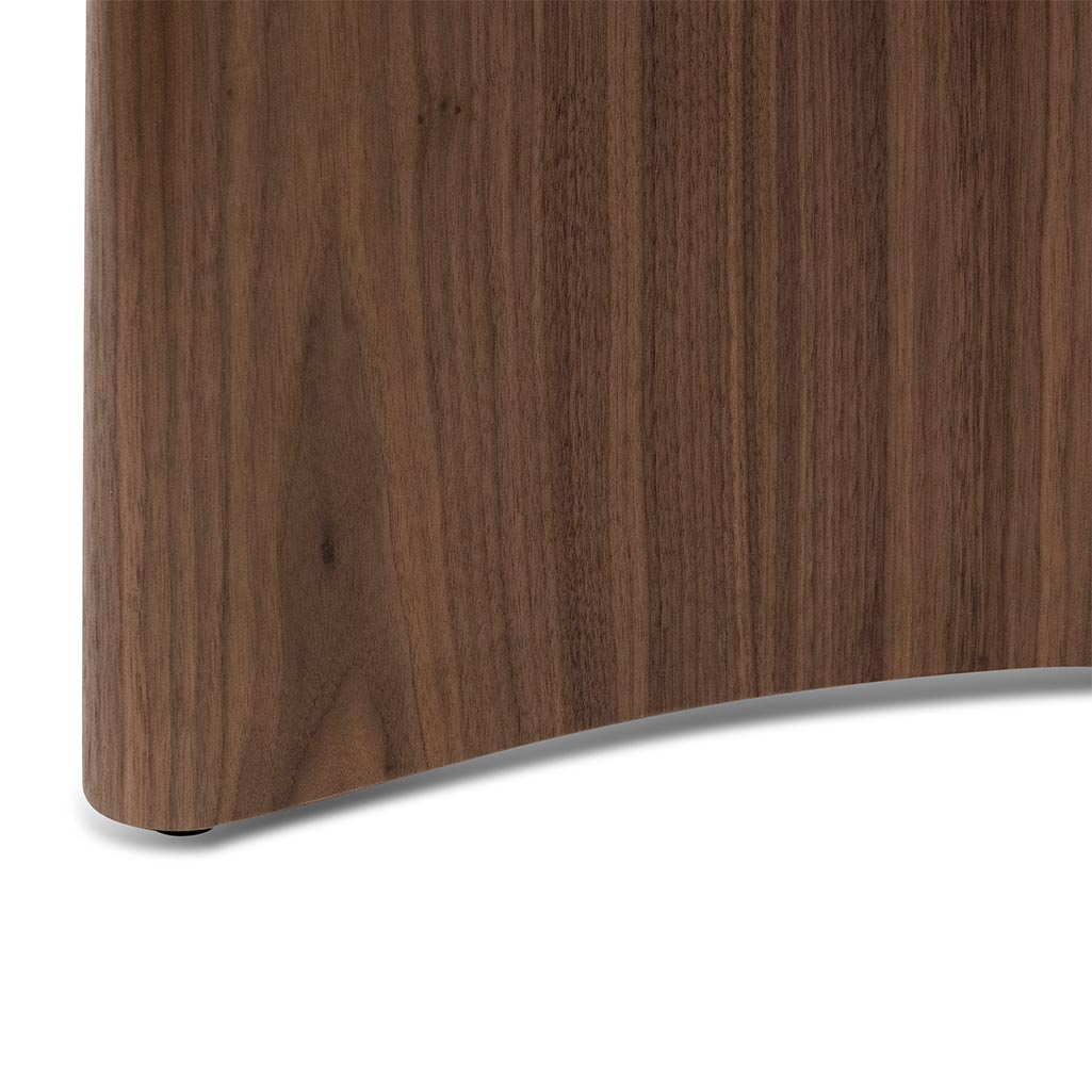 Ex Display - Benton 1.5m Round Glass Dining Table - Walnut