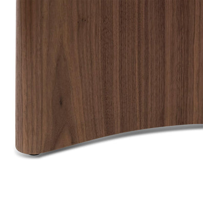 Ex Display - Benton 1.5m Round Glass Dining Table - Walnut