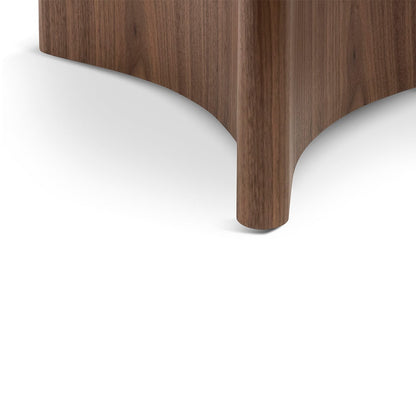 Ex Display - Benton 1.5m Round Glass Dining Table - Walnut