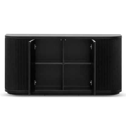 Elino 1.6m Veneer Top Buffet Unit - Full Black