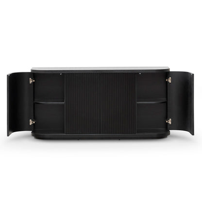 Elino 1.6m Veneer Top Buffet Unit - Full Black
