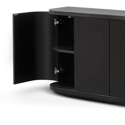 Elino 1.6m Veneer Top Buffet Unit - Full Black