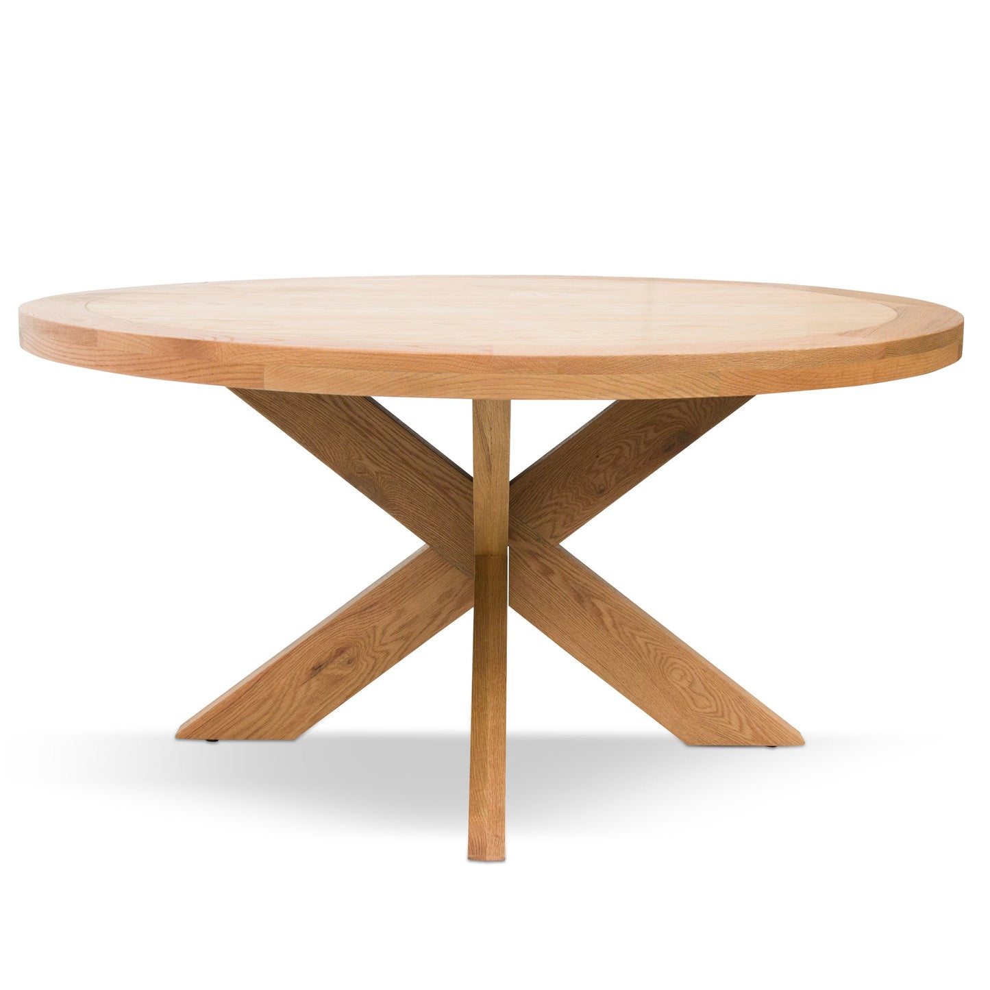 Darrel 1.5m Round Wooden Dining Table - Distress Natural