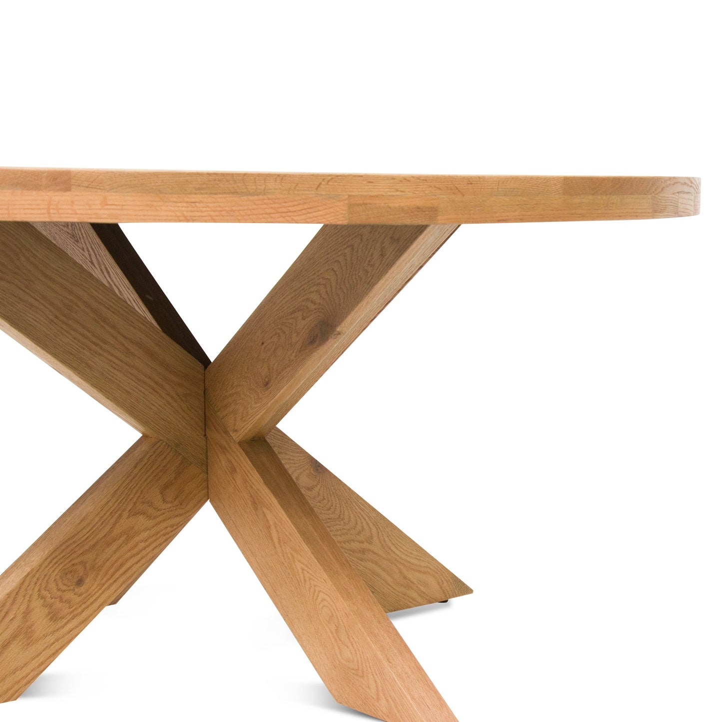 Darrel 1.5m Round Wooden Dining Table - Distress Natural