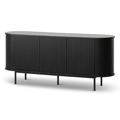 Gerald 1.7m Oak Sideboard - Full Black