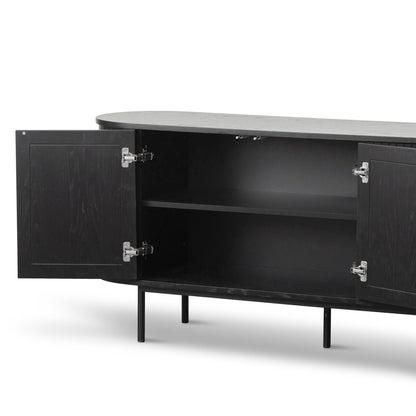Gerald 1.7m Oak Sideboard - Full Black