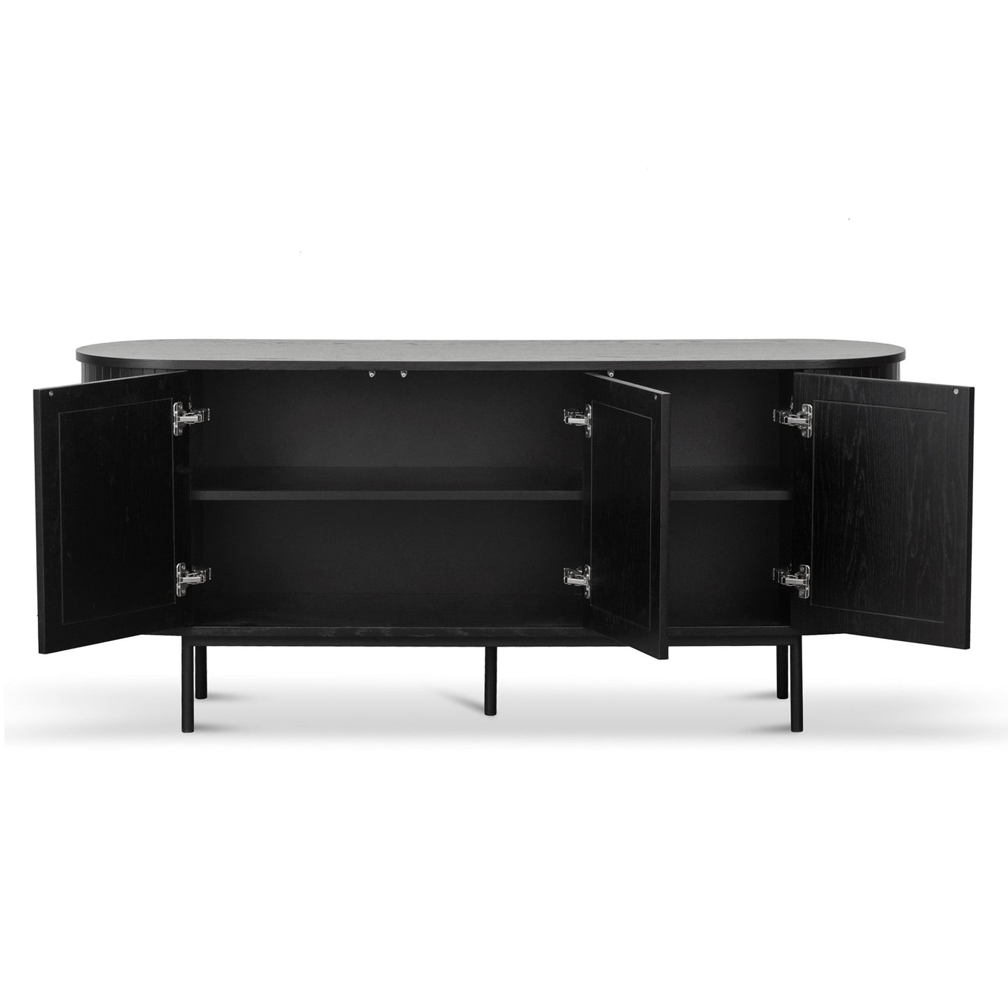 Gerald 1.7m Oak Sideboard - Full Black