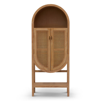McConnell 65.5cm Rattan Door Cabinet - Natural