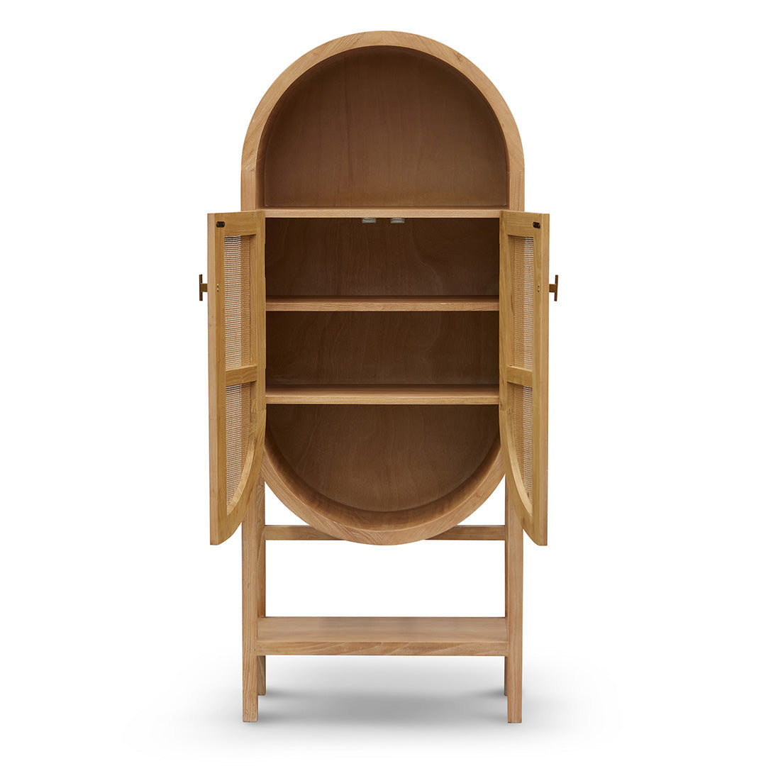 CDT8138-NI 65.5cm Rattan Door Cabinet - Natural