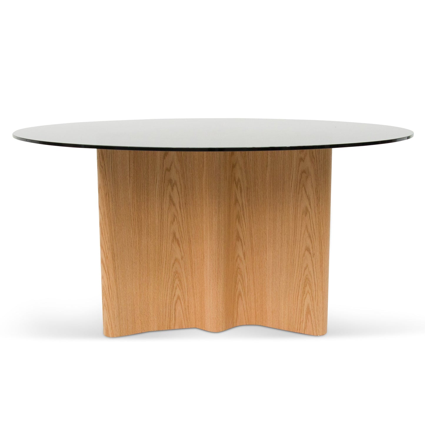 Ex Display - Benton 1.5m Round Glass Dining Table - Natural