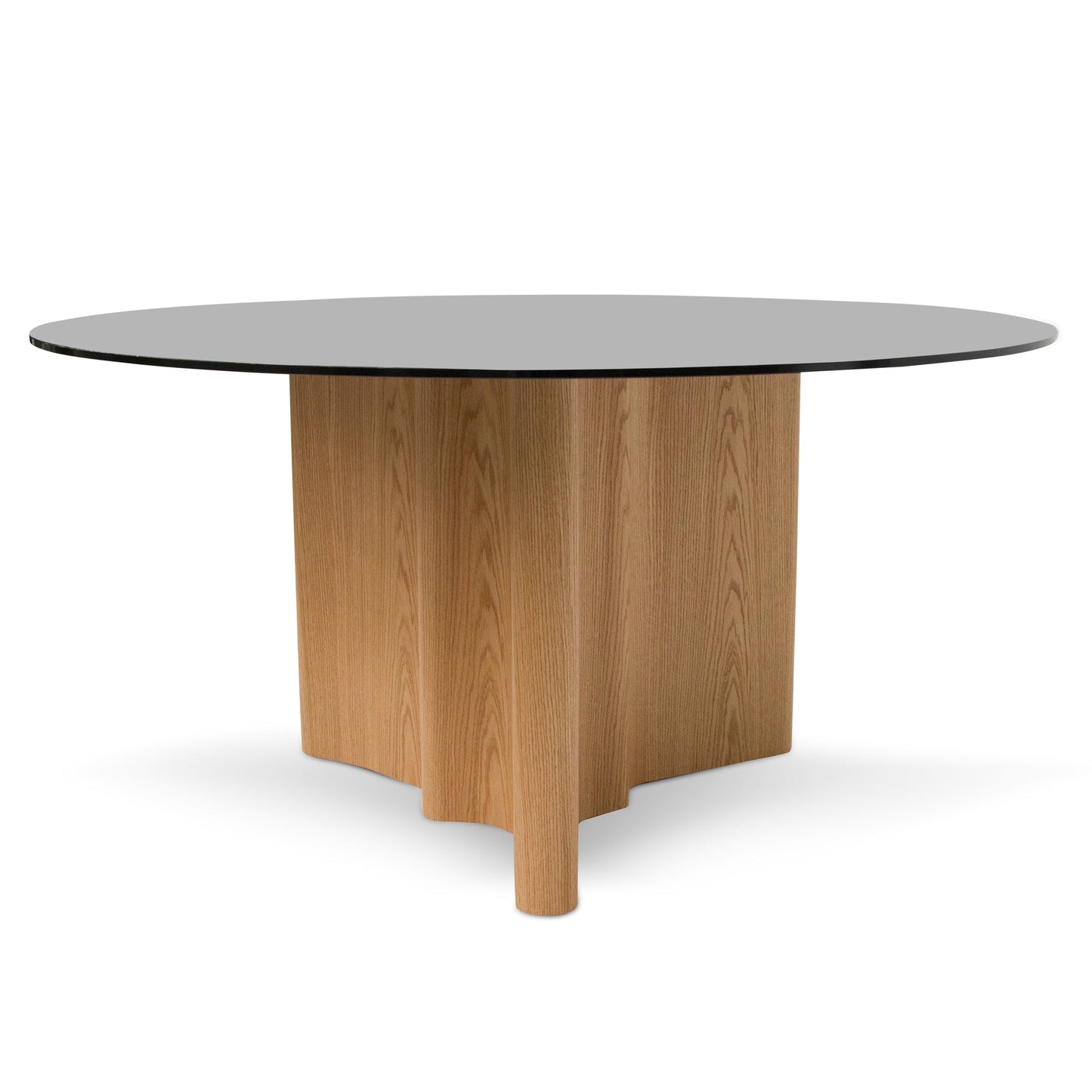 Ex Display - Benton 1.5m Round Glass Dining Table - Natural