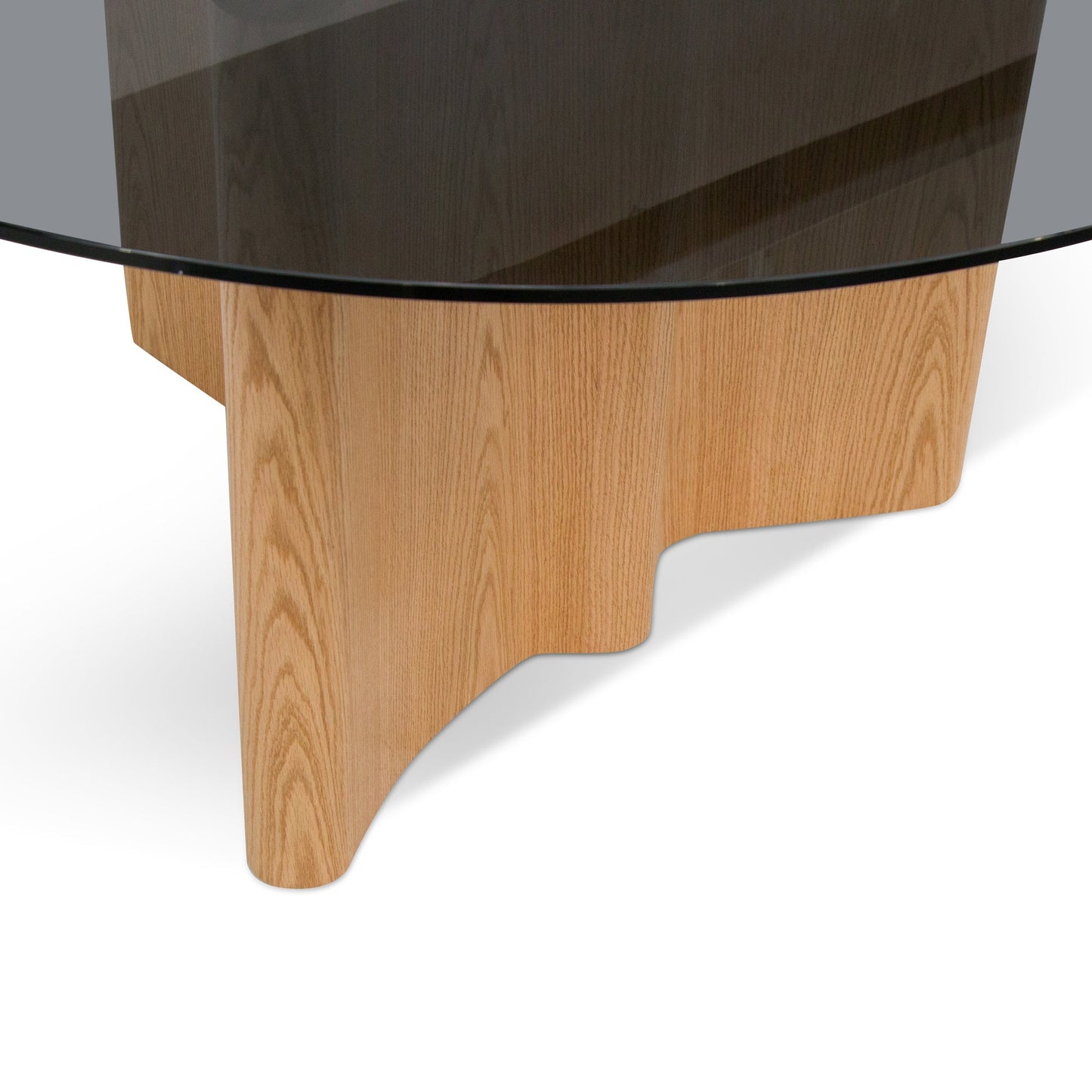 Ex Display - Benton 1.5m Round Glass Dining Table - Natural