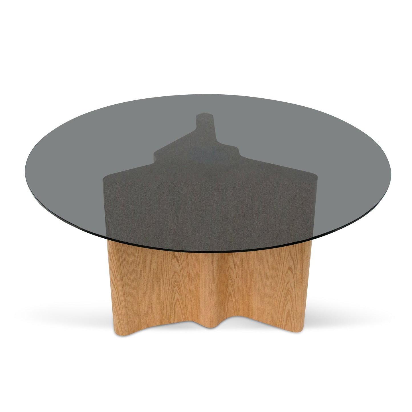 Ex Display - Benton 1.5m Round Glass Dining Table - Natural