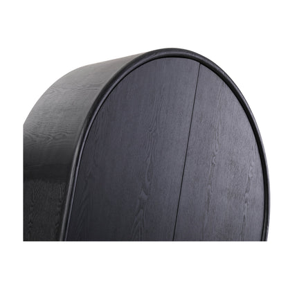 Ex Display - Alora 150cm (H) Ash Curve Cabinet - Full Black