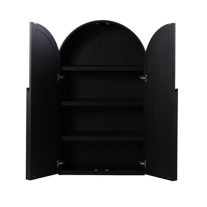 Ex Display - Alora 150cm (H) Ash Curve Cabinet - Full Black