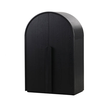 Ex Display - Alora 150cm (H) Ash Curve Cabinet - Full Black