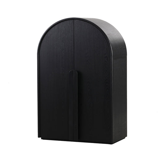 Ex Display - Alora 150cm (H) Ash Curve Cabinet - Full Black
