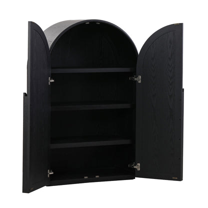 Ex Display - Alora 150cm (H) Ash Curve Cabinet - Full Black