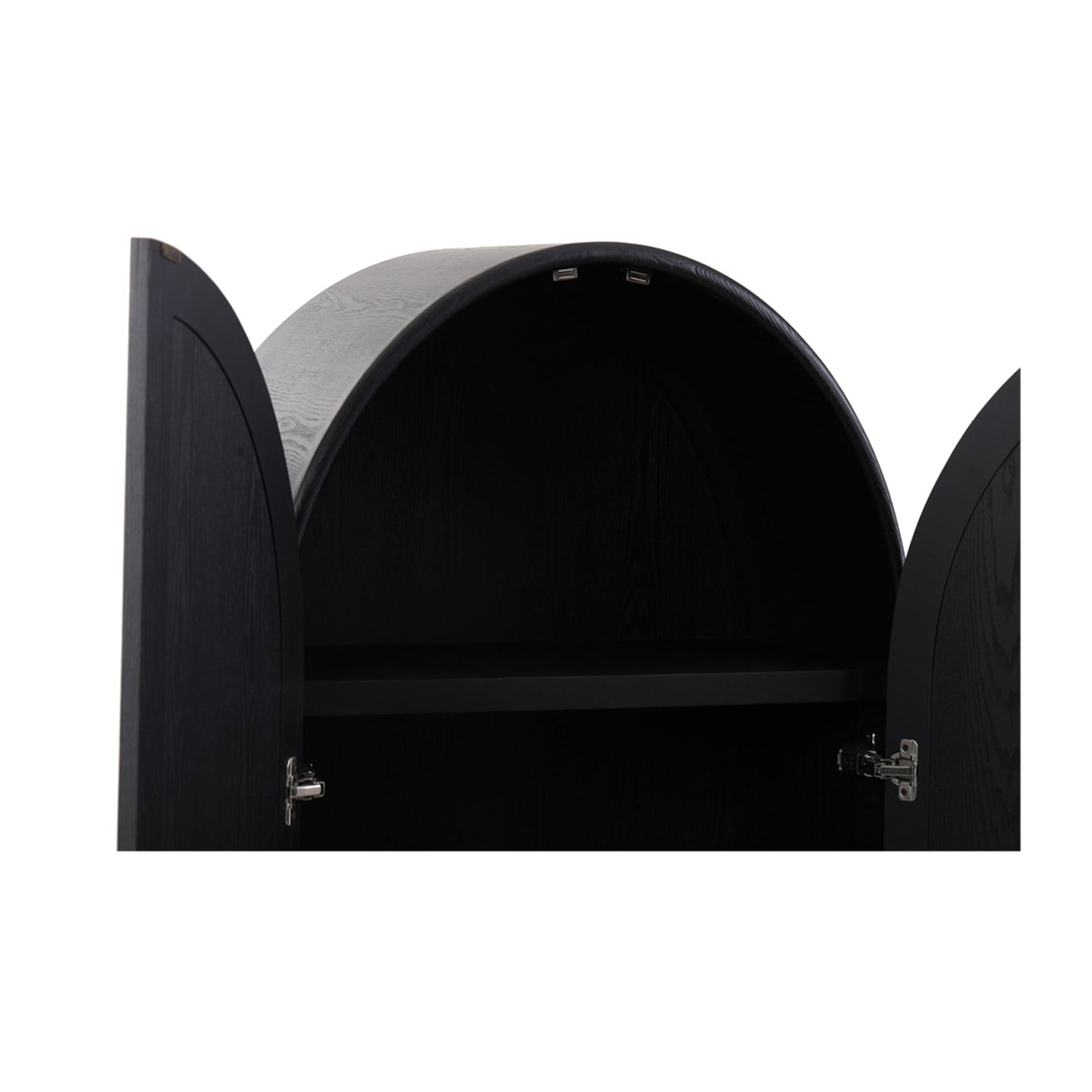 Ex Display - Alora 150cm (H) Ash Curve Cabinet - Full Black