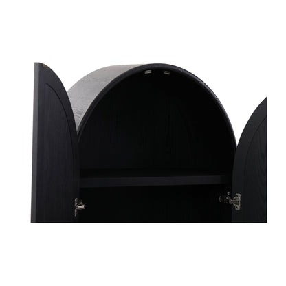 Ex Display - Alora 150cm (H) Ash Curve Cabinet - Full Black