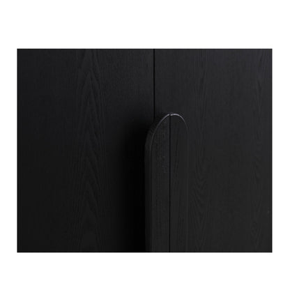 Ex Display - Alora 150cm (H) Ash Curve Cabinet - Full Black