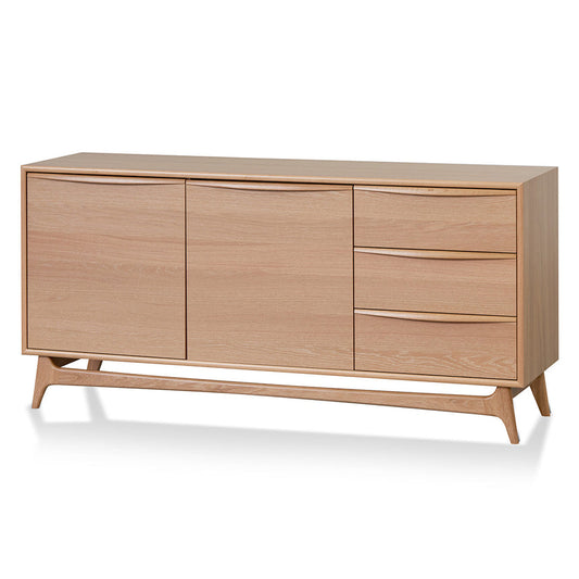Wide Sideboard Unit with Drawers - Natural Oak