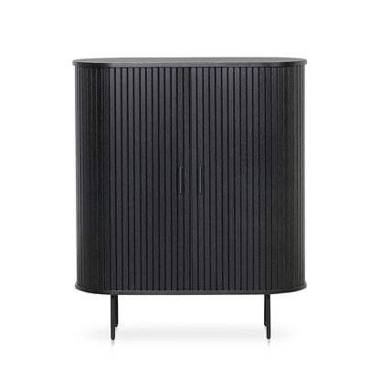 1.18 (H) Wooden Storage Cabinet - Full Black