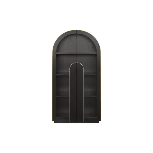 CDT8530-VA 2m (H) Glass Cabinet - Textured Espresso Black