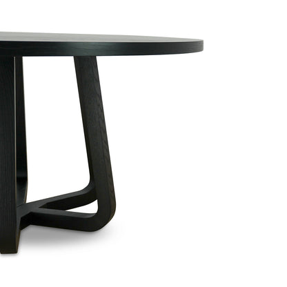 Vanya 1.5m Round Dining Table - Full Black
