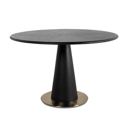 1.2m Round Dining Table - Full Black