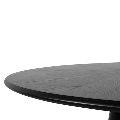 1.2m Round Dining Table - Full Black