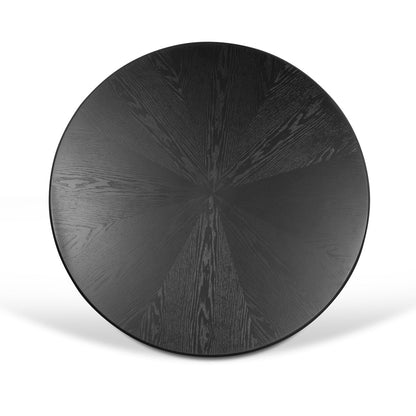 1.2m Round Dining Table - Full Black