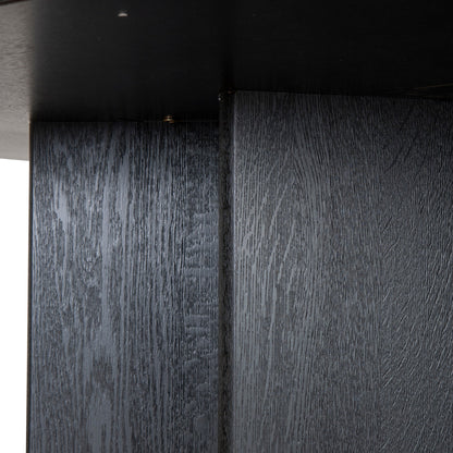 3m Pill Shape Dining Table - Textured Espresso Black