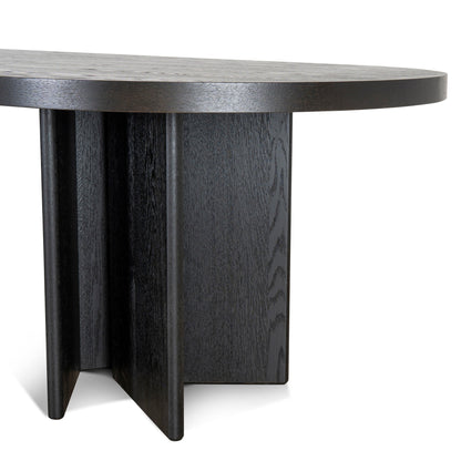 3m Pill Shape Dining Table - Textured Espresso Black