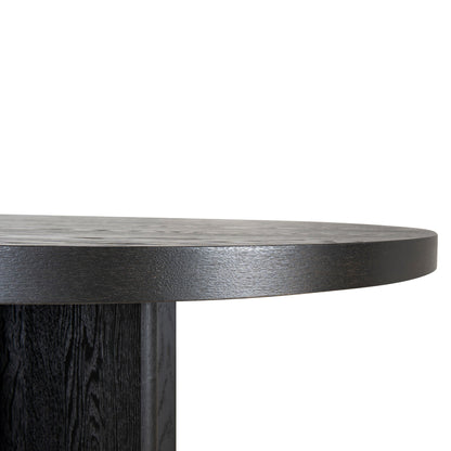 3m Pill Shape Dining Table - Textured Espresso Black