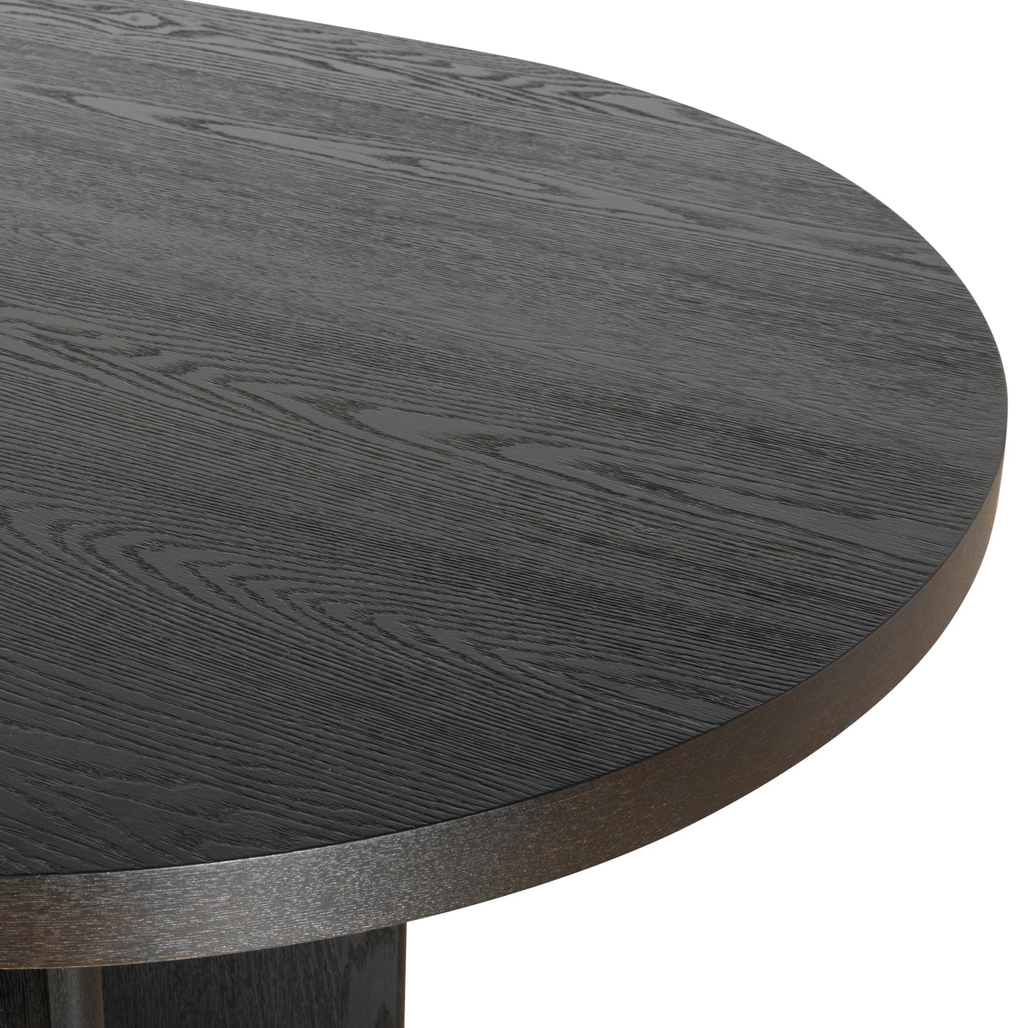 3m Pill Shape Dining Table - Textured Espresso Black