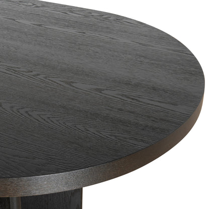 3m Pill Shape Dining Table - Textured Espresso Black