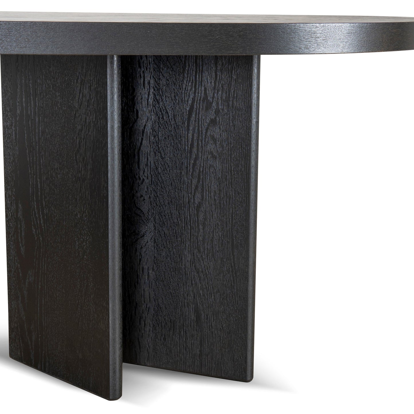 3m Pill Shape Dining Table - Textured Espresso Black