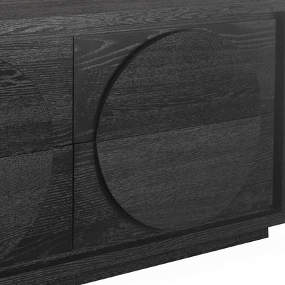 1.6m Dressing Unit - Textured Espresso Black