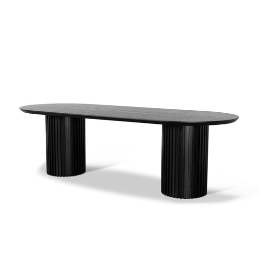 2.5m Wooden Dining Table - Black