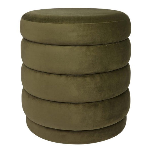 Demi Stool - Olive Velvet