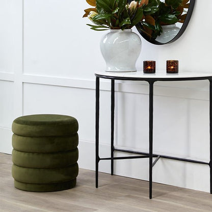 Demi Stool - Olive Velvet