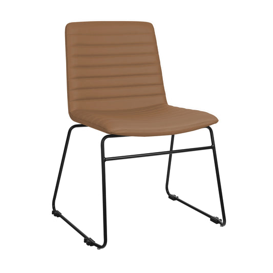 Elpix Sled Base Dining Chair - Amber PU