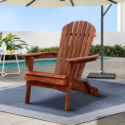 Gardeon Outdoor Furniture Beach Chair Wooden Adirondack Patio Lounge Garden